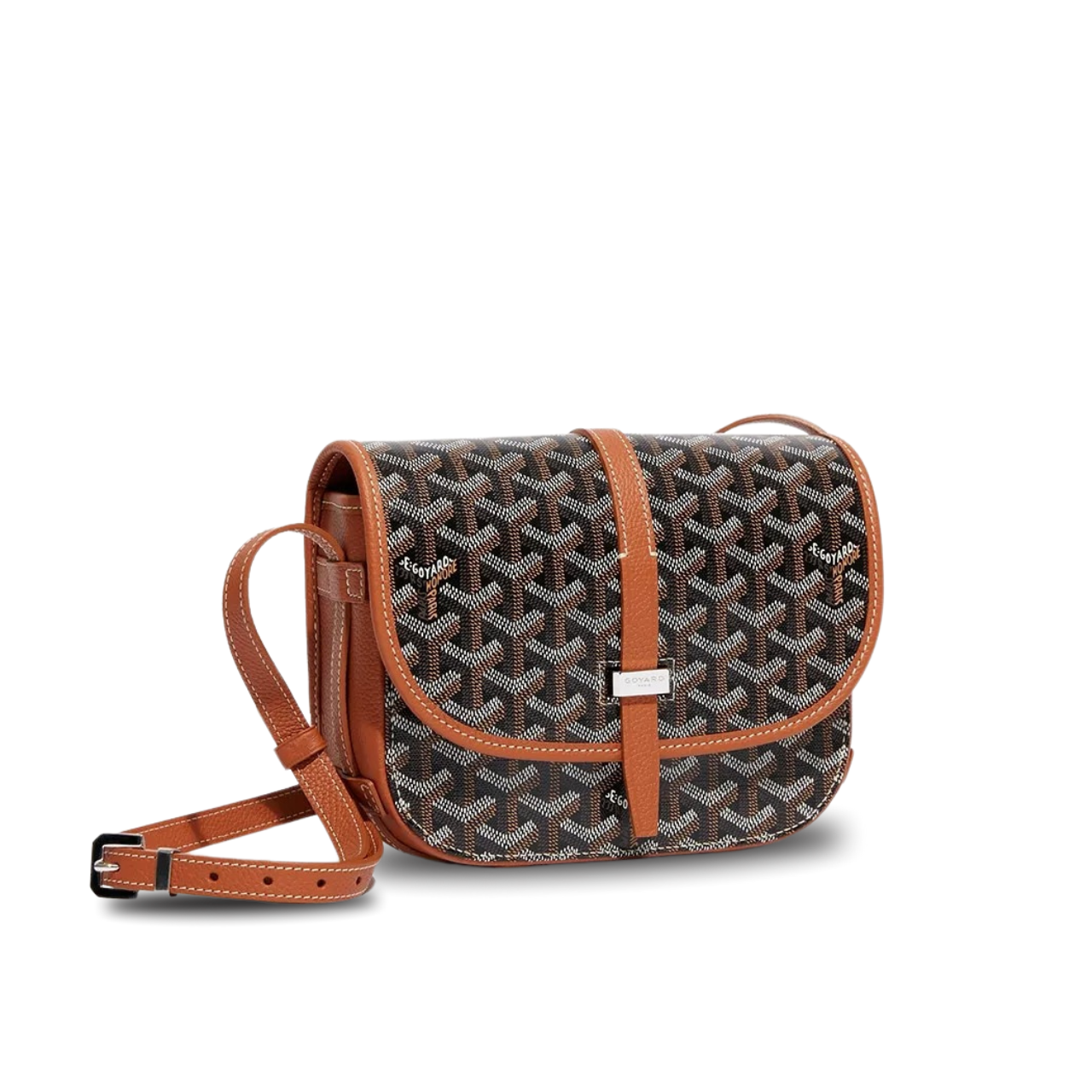 Goyard Belvedere Pm Bag 21Cm Black And Tan Canvas