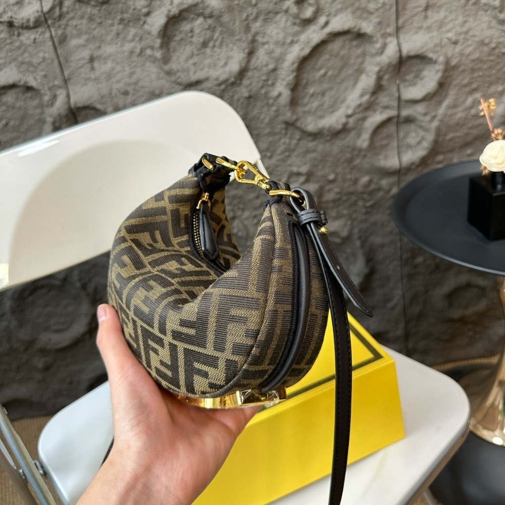 Fendi Fendigraphy Mini Bag Brown Ff 20Cm