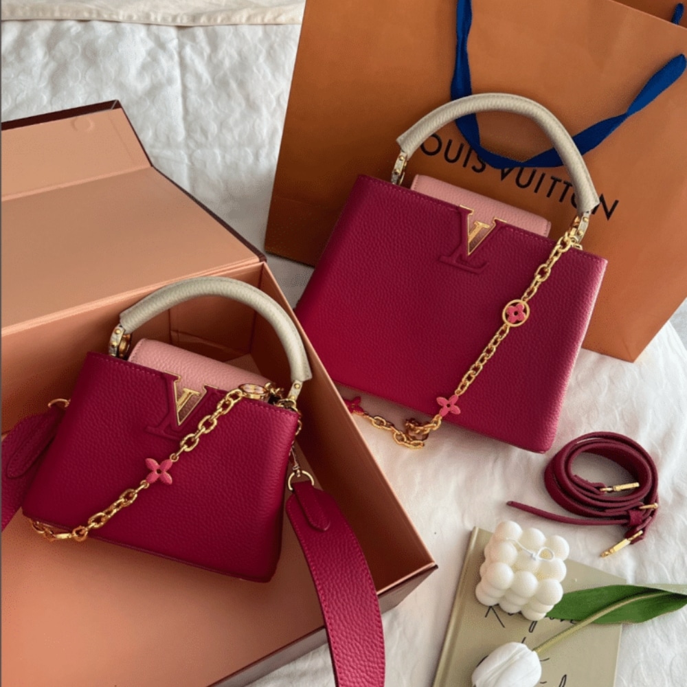 Louis Vuitton Capucines BB Bag Dark Pink 27Cm M20845