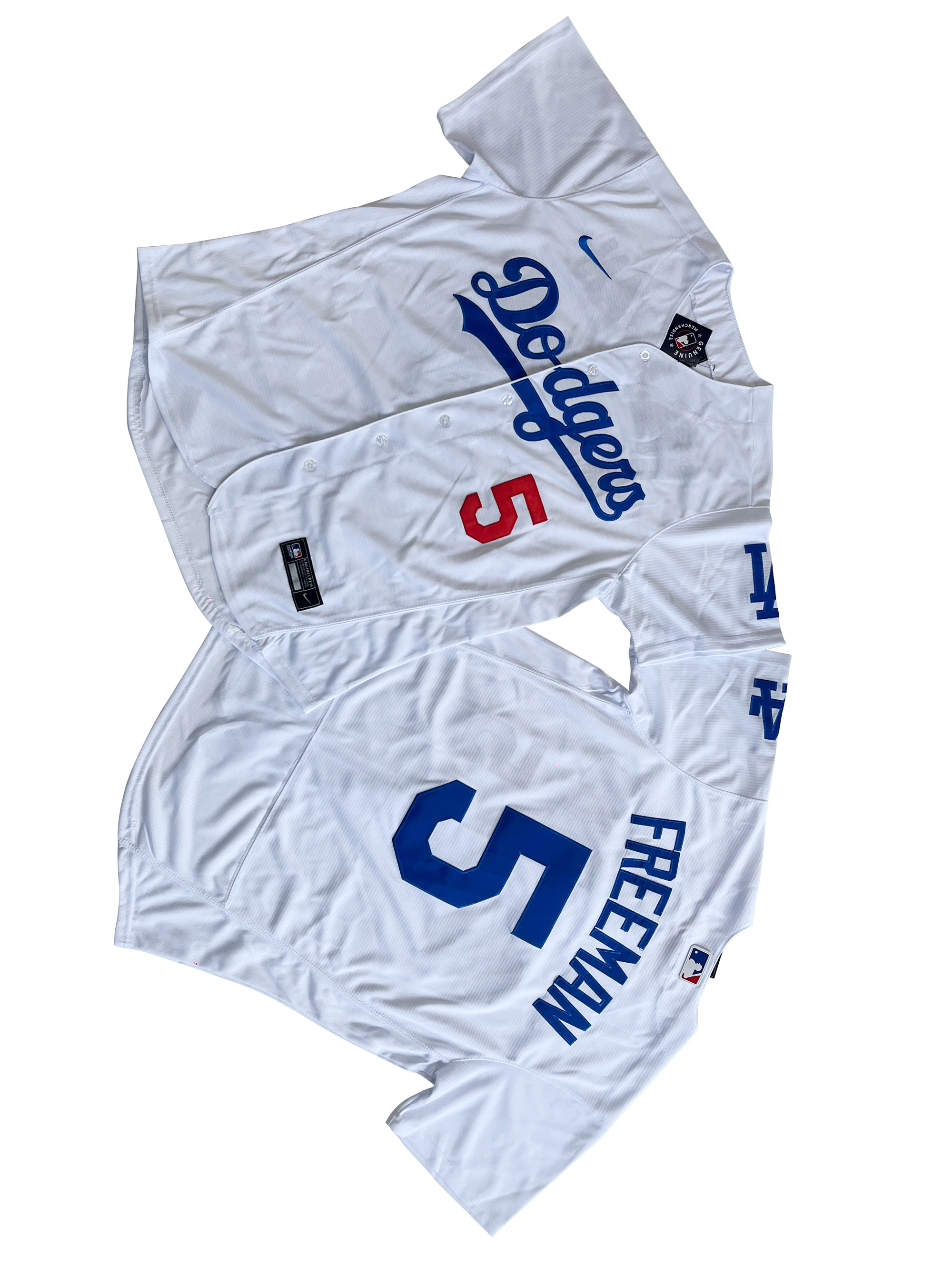 Los Angeles Dodgers 5# Dodgers Freddie Flexbase Royal White Jersey
