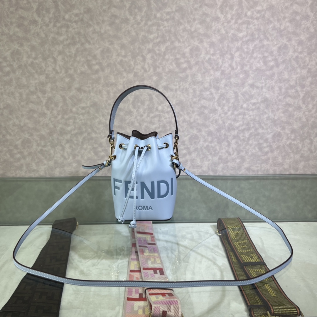 FENDI-Mon Tresor Mini Bucket Bag-Blue