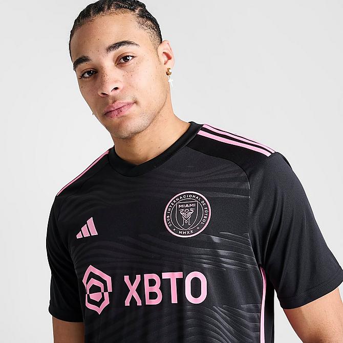 adidas Men's Lionel Messi Inter Miami Away Jersey 23/24 (Black/True Pink)