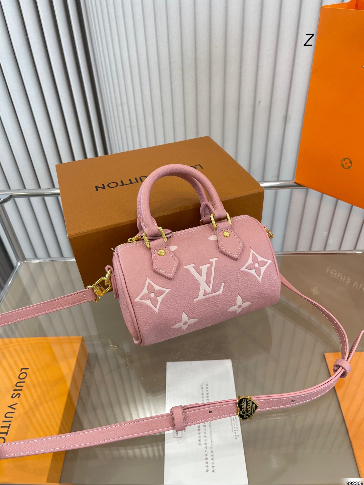 Louis Vuitton Nano Speedy Monogram Canvas Pink 17Cm M81456