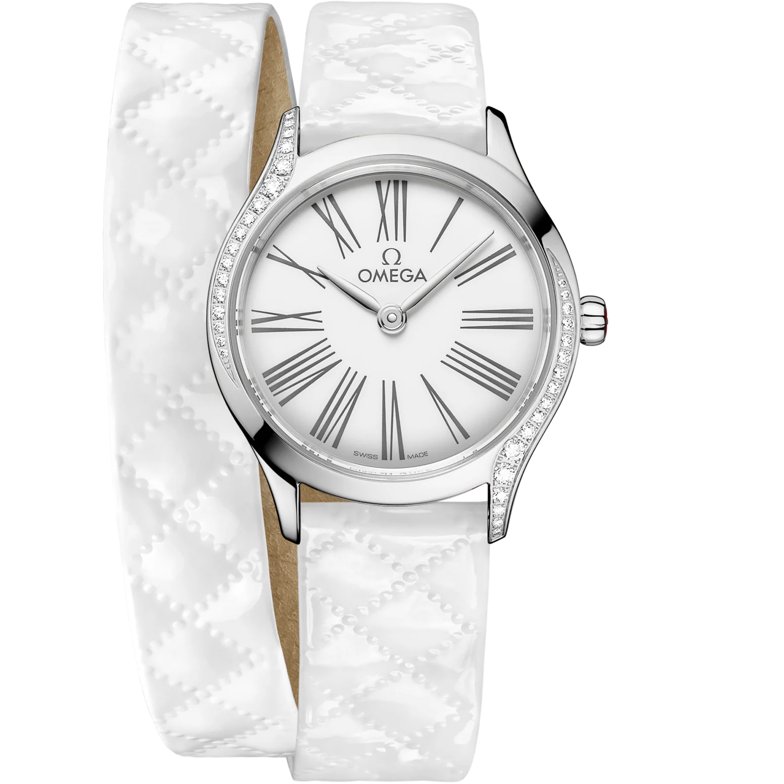 Omega De Ville Mini Trésor 26mm White Dial with Diamonds Stainless Steel Strap 428.17.26.60.04.008