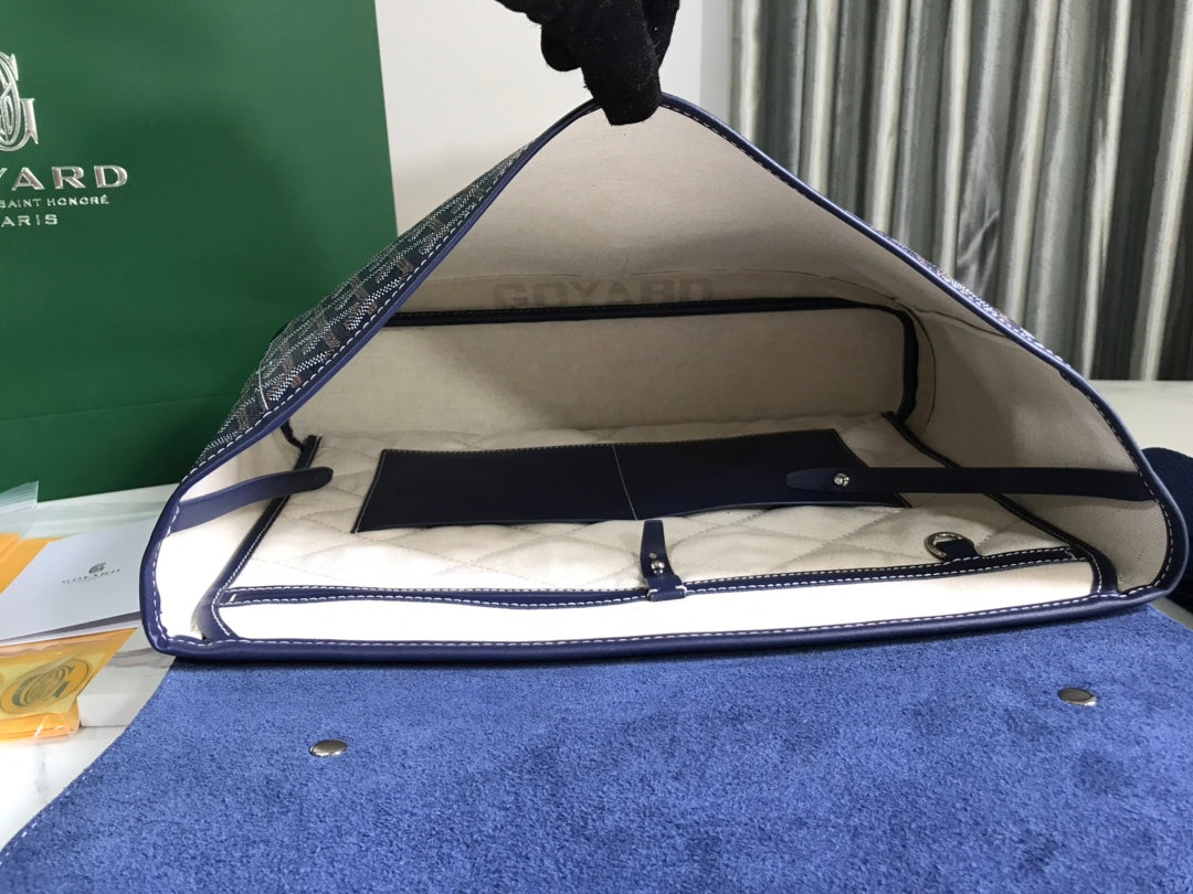 Goyard Citadin Bag 38Cm Navy Blue Canvas