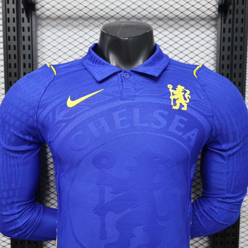 2026/27 Premier League Chelsea Team Home Football Jersey Player Version Long Sleeves - JerseyFun