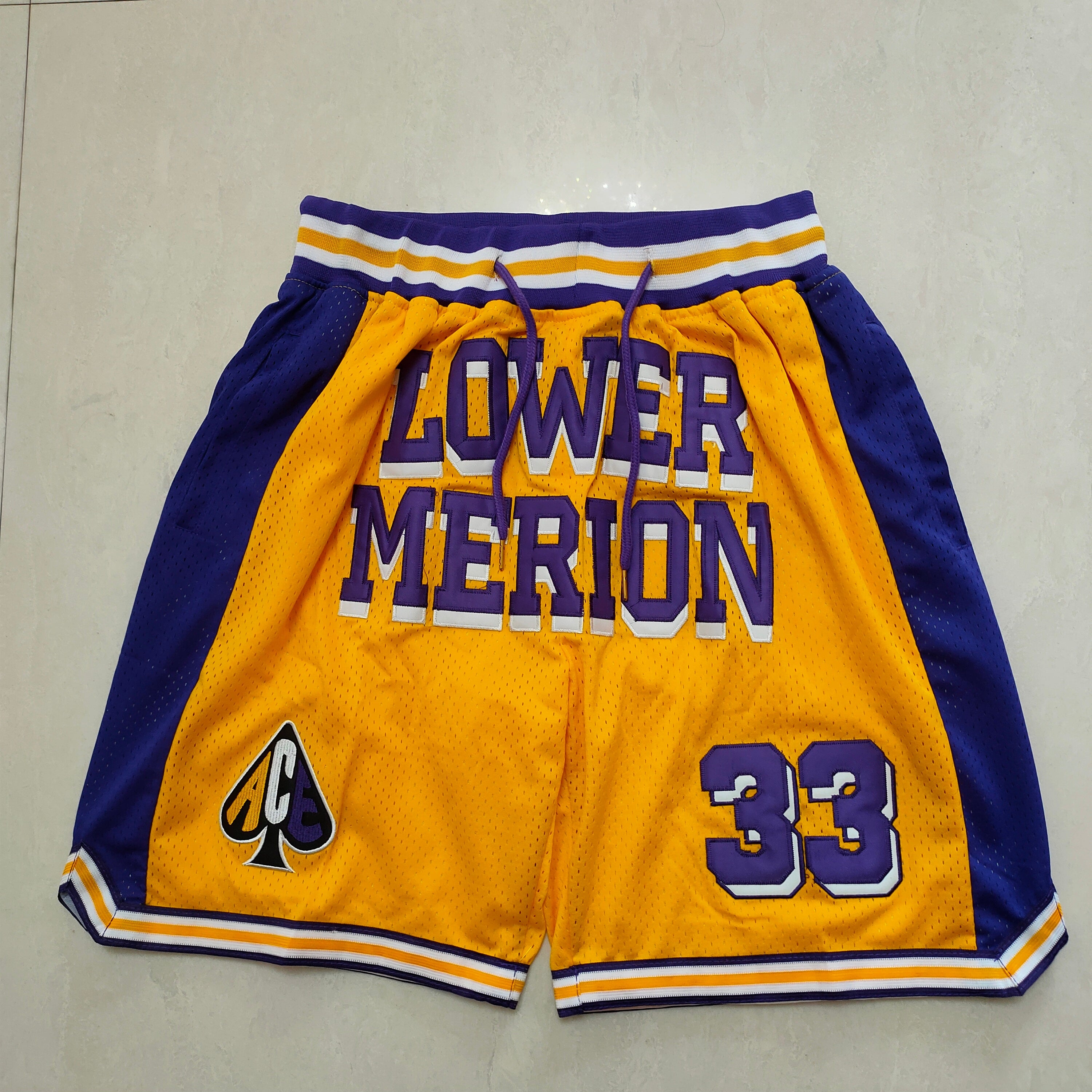 Los Angeles Lakers Kobe Bryant Yellow No. 33 Pocket Pants