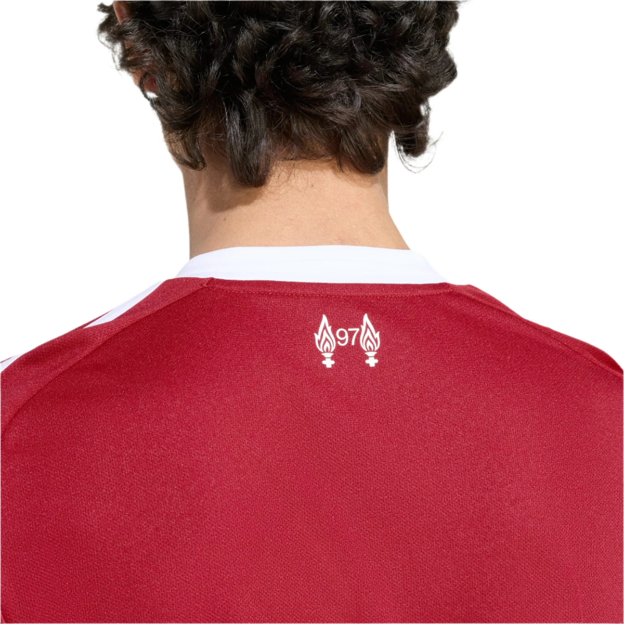 adidas Men's Liverpool Mohamed Salah Home Jersey 25/26 w/ Champions League Patches (Strawberry Red)