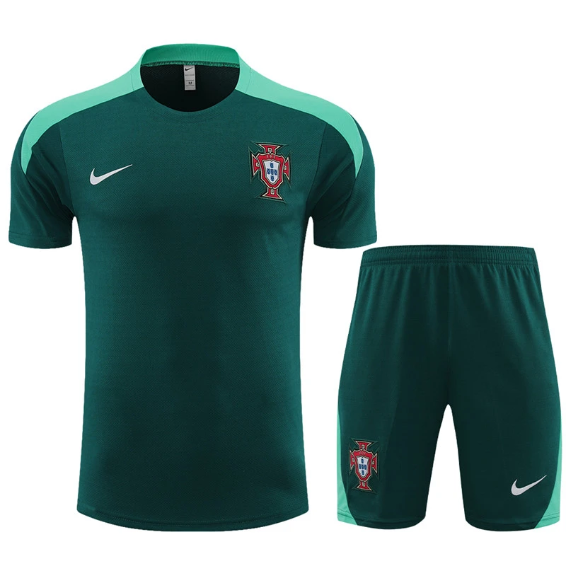 24-25 Short Sleeve Training Jersey Portugal Green