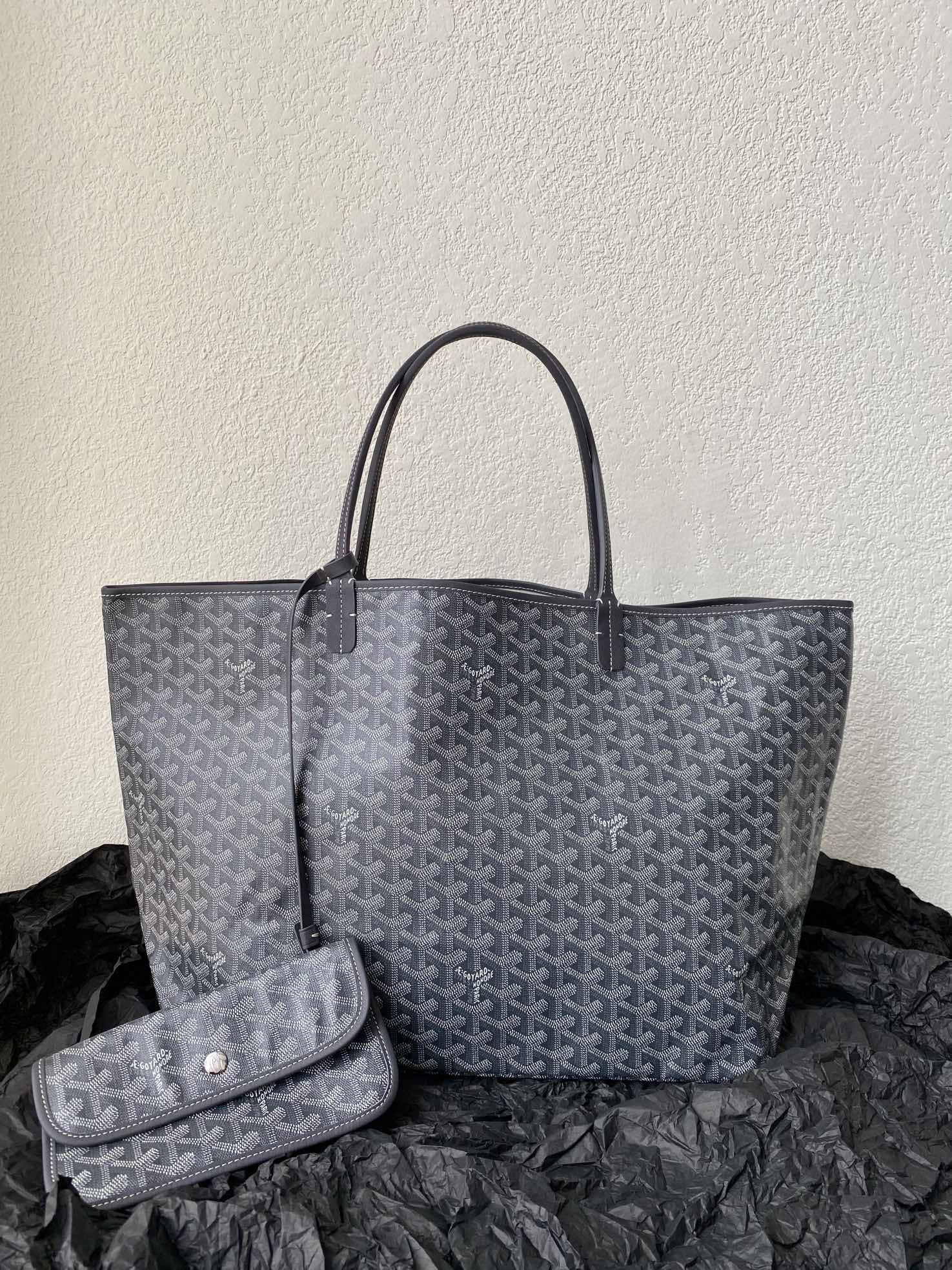 Goyard Saint Louis Gm 40Cm Grey Canvas