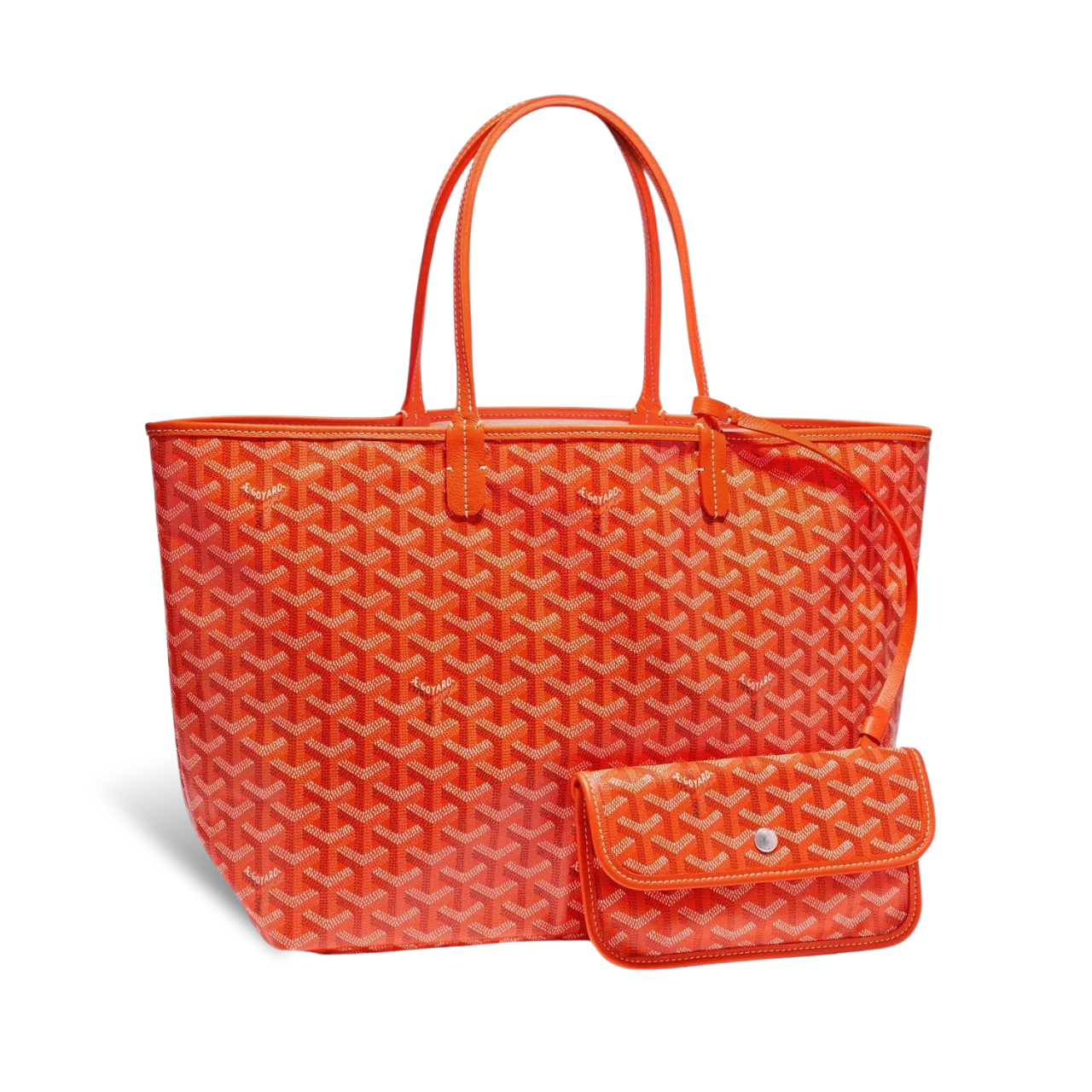 Goyard Saint Louis Gm 40 Orange Canvas Chevroches Calfskin
