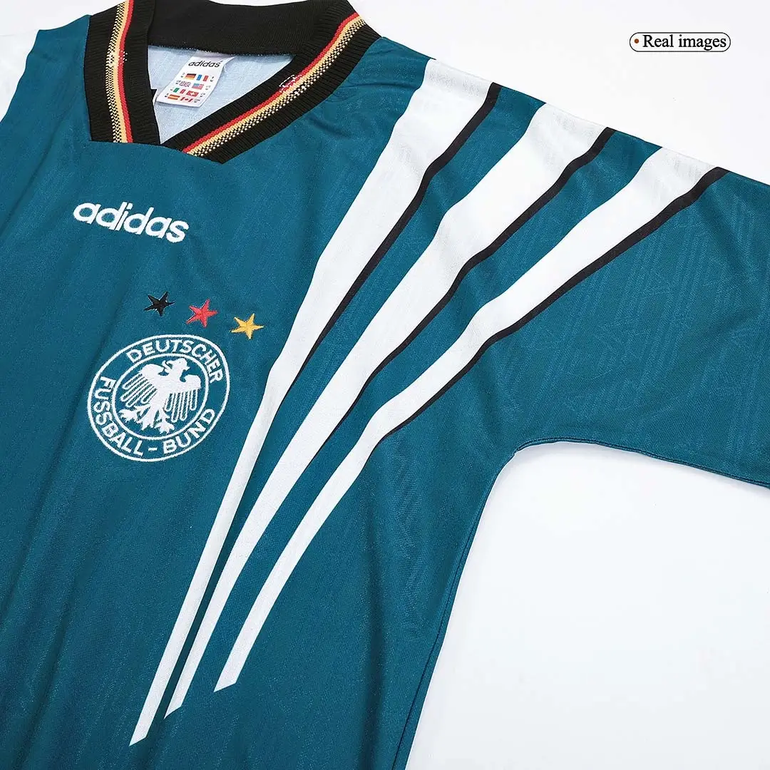 Retro Germany Away Football Jersey Euro Cup 1996