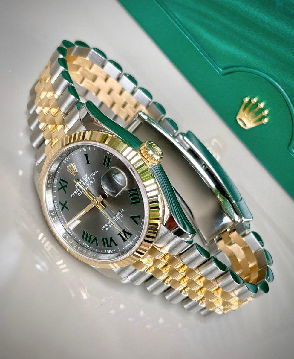 Rolex Datejust 41mm Rhodium Dial 126333 “Wimbledon” Flutted / Jubilee
