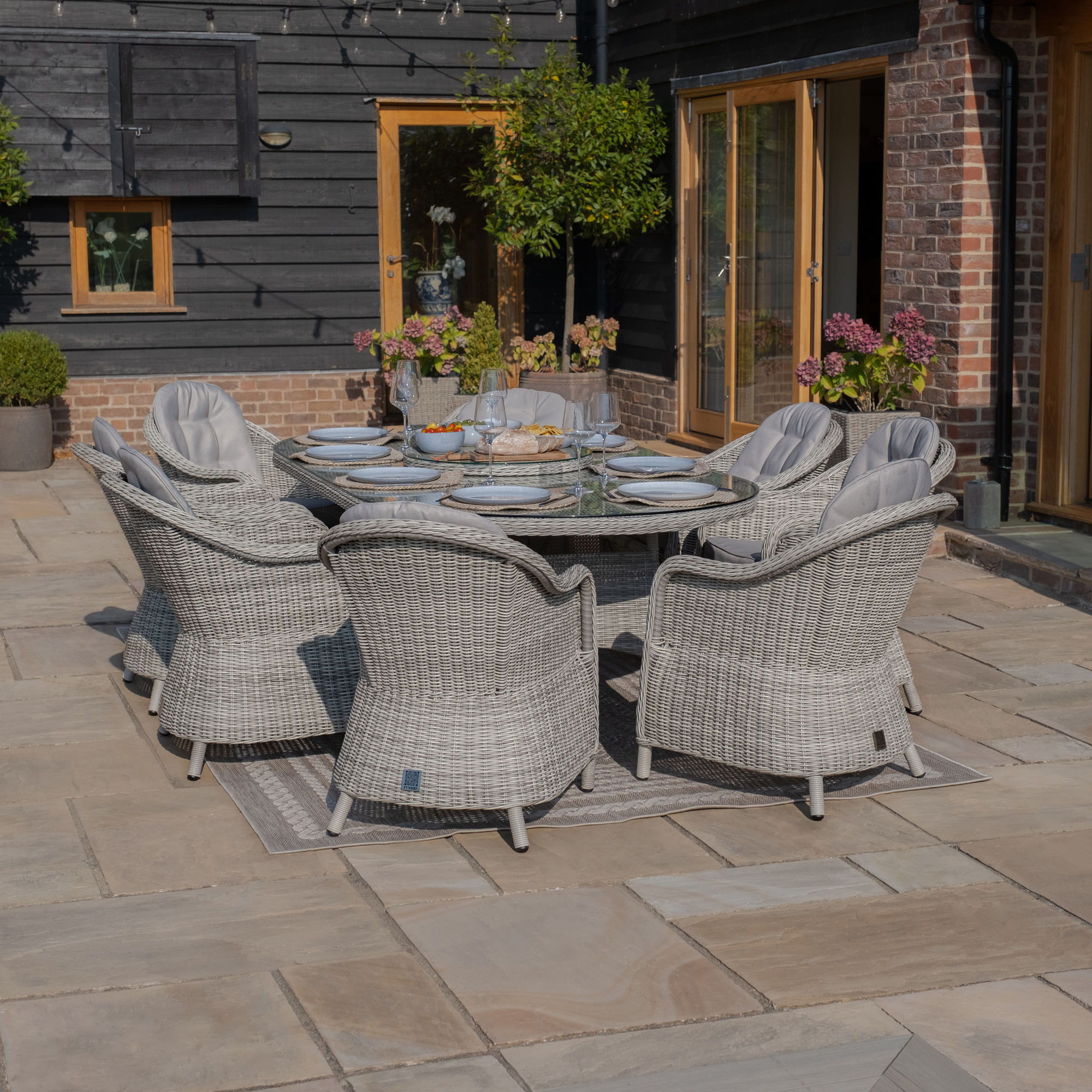Oxford 8 Seat Oval Dining Set