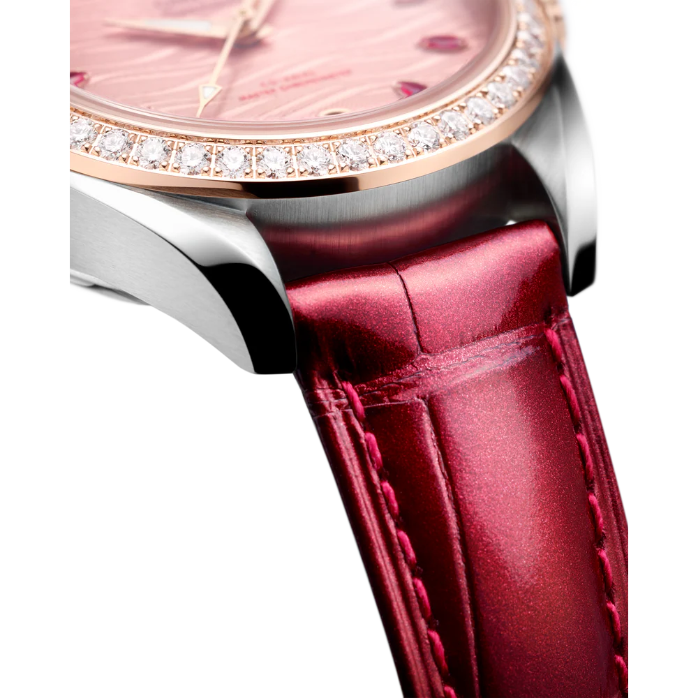 Omega Seamaster Aqua Terra 150M 34 mm Pink Dial with Diamonds Stainless Steel and Sedna™ 18k Rose Gold Strap 220.28.34.20.60.001