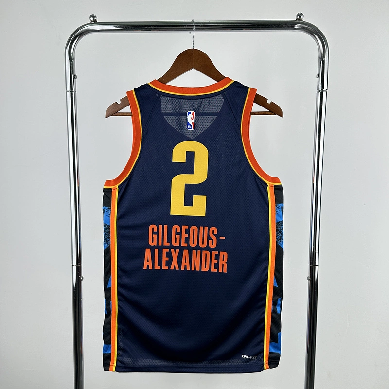 2025 NBA Oklahoma City Thunder 2 GILGEOUS-ALEXANDER Basketball Jersey