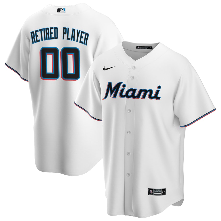 Miami Marlins Home Pick-A-Player Retired Roster Jersey White