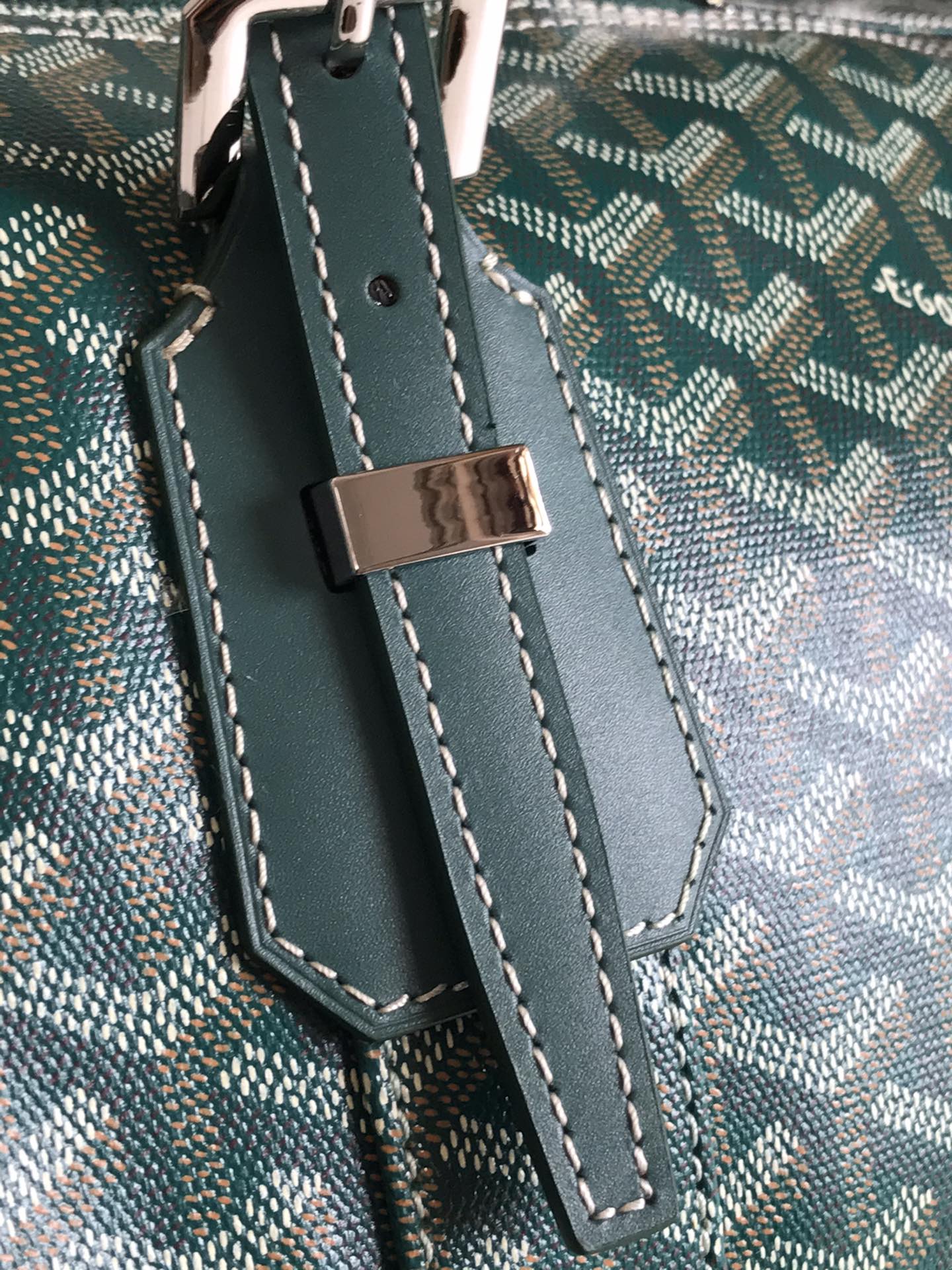Goyard Boston 50cm Bag Green Goyardine Canvas And Calfskin Trim