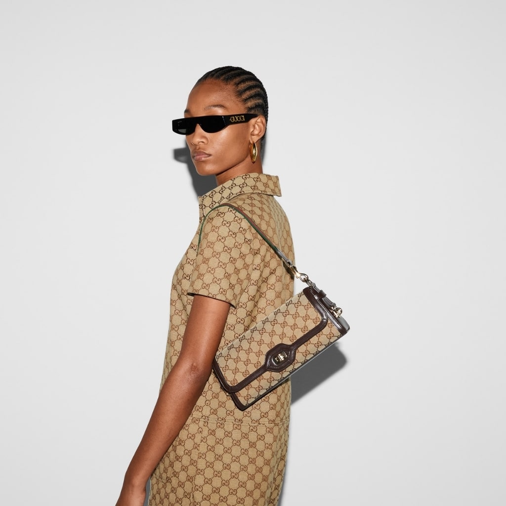 Gucci Luce Small Shoulder Bag Beige And Ebony 27Cm 786027 FADAC 9762