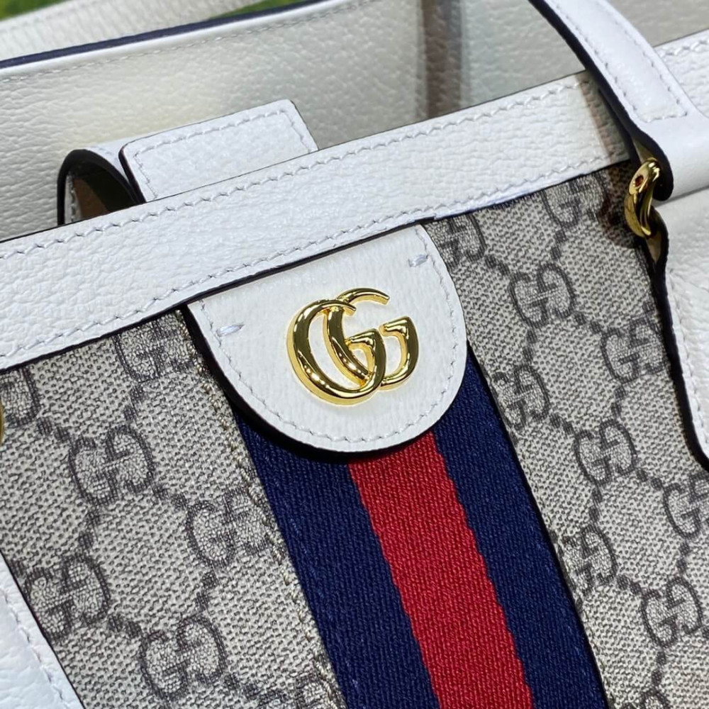 Gucci Ophidia GG Medium Tote White