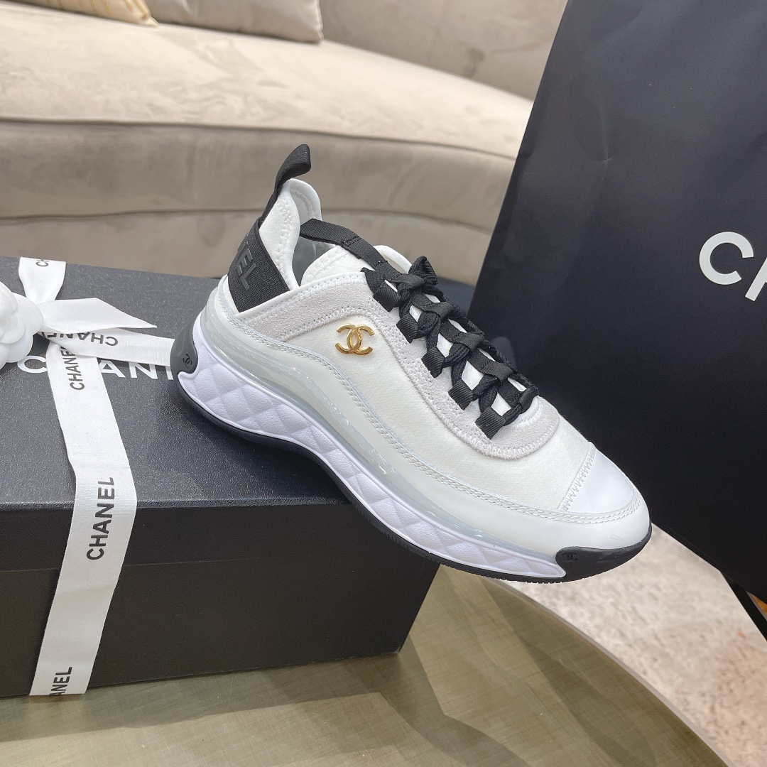 Chanel CC Runner Sneakers White/Black