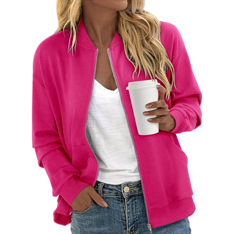 Women's Zip Up Jacket Casual Long Sleeve