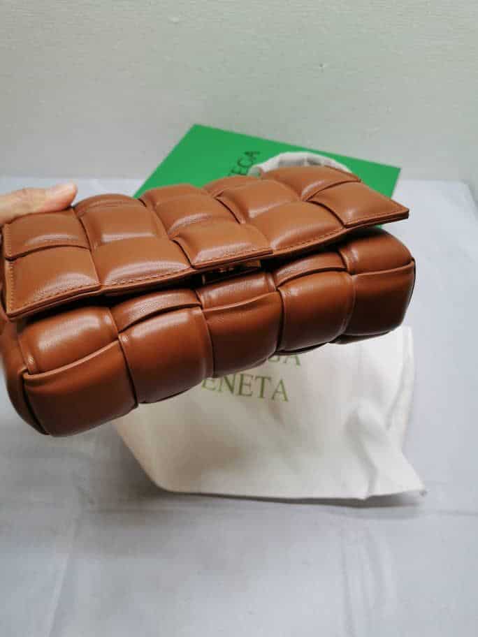 Bottega Veneta Padded Leather Bag Caramel 22Cm