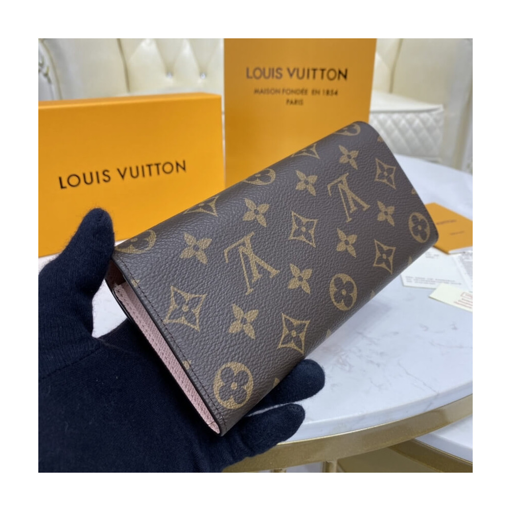 Louis Vuitton Monogram Canvas Emilie Wallet Pink