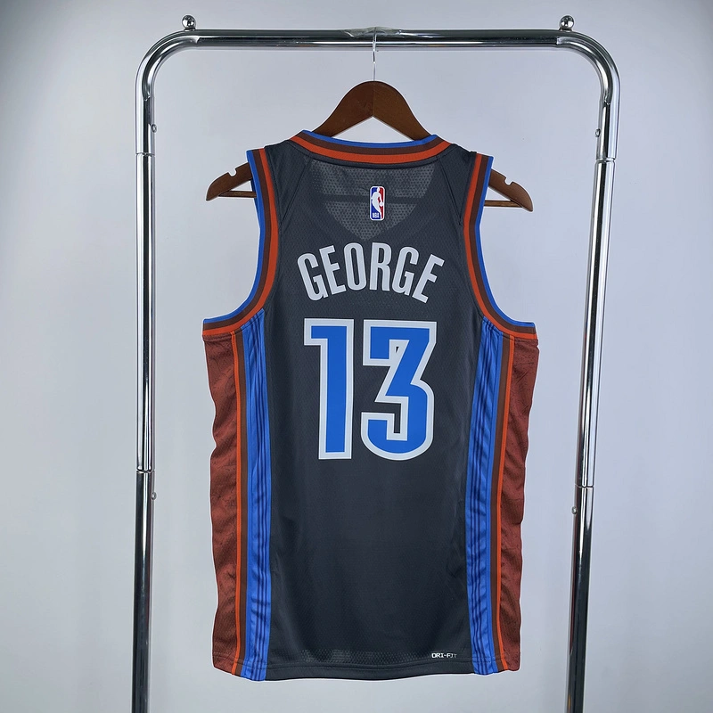 2023 NBA Oklahoma City Thunder 13 GEORGE Basketball Jersey