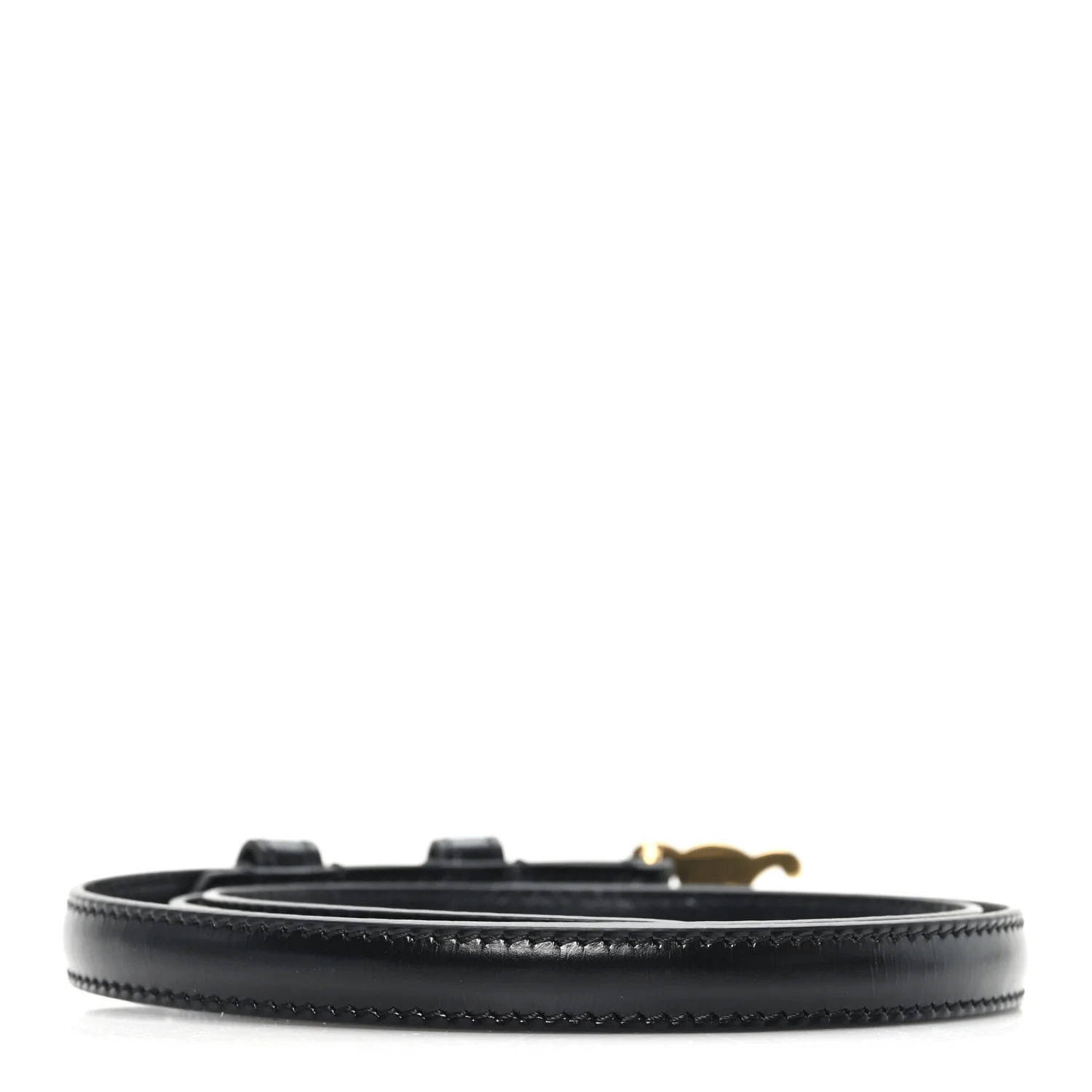 Taurillon Calfskin Teen Elegant 13mm Triomphe Belt 75 30 Black