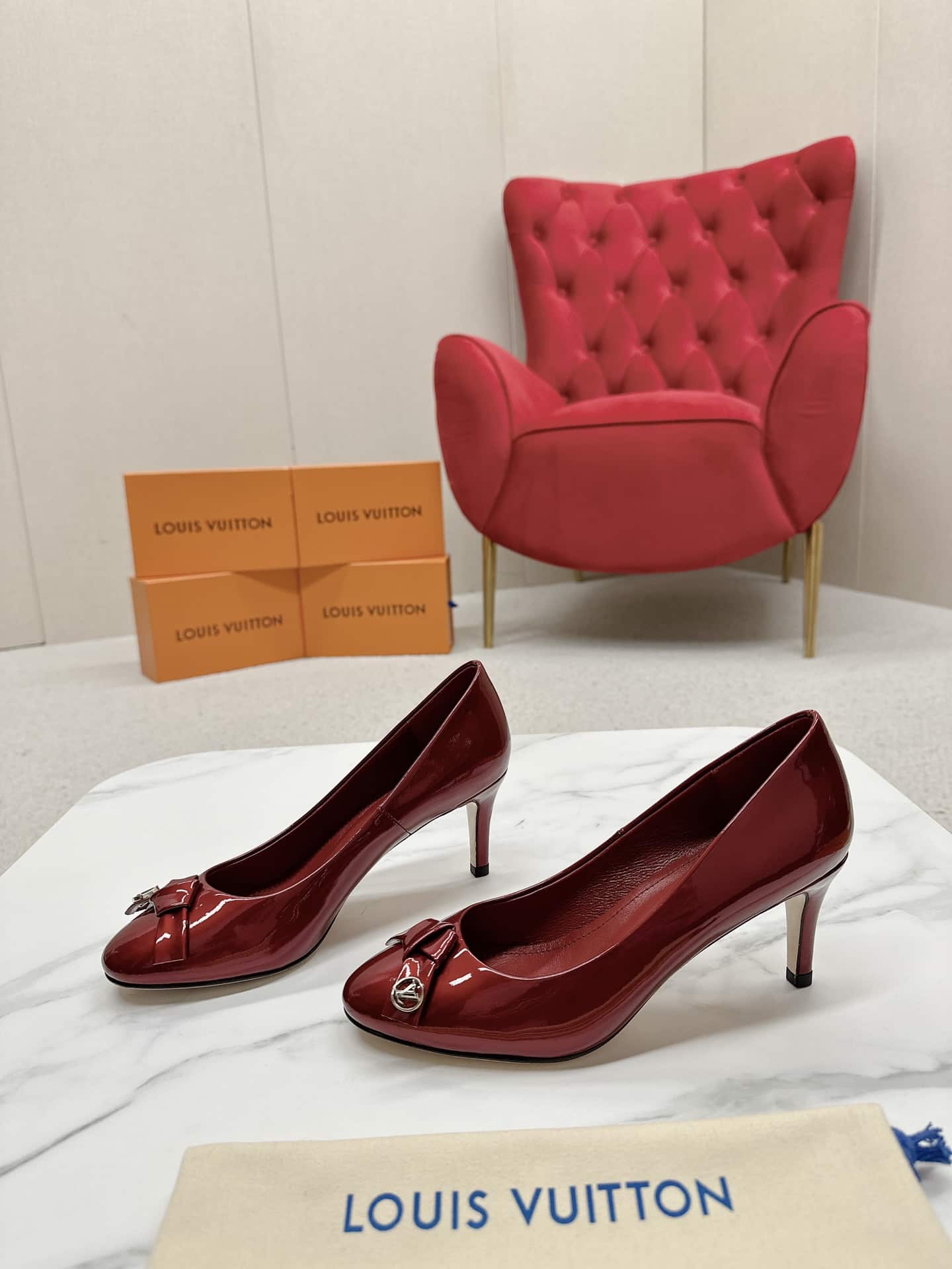 Louis Vuitton Fiancee Pumps Red