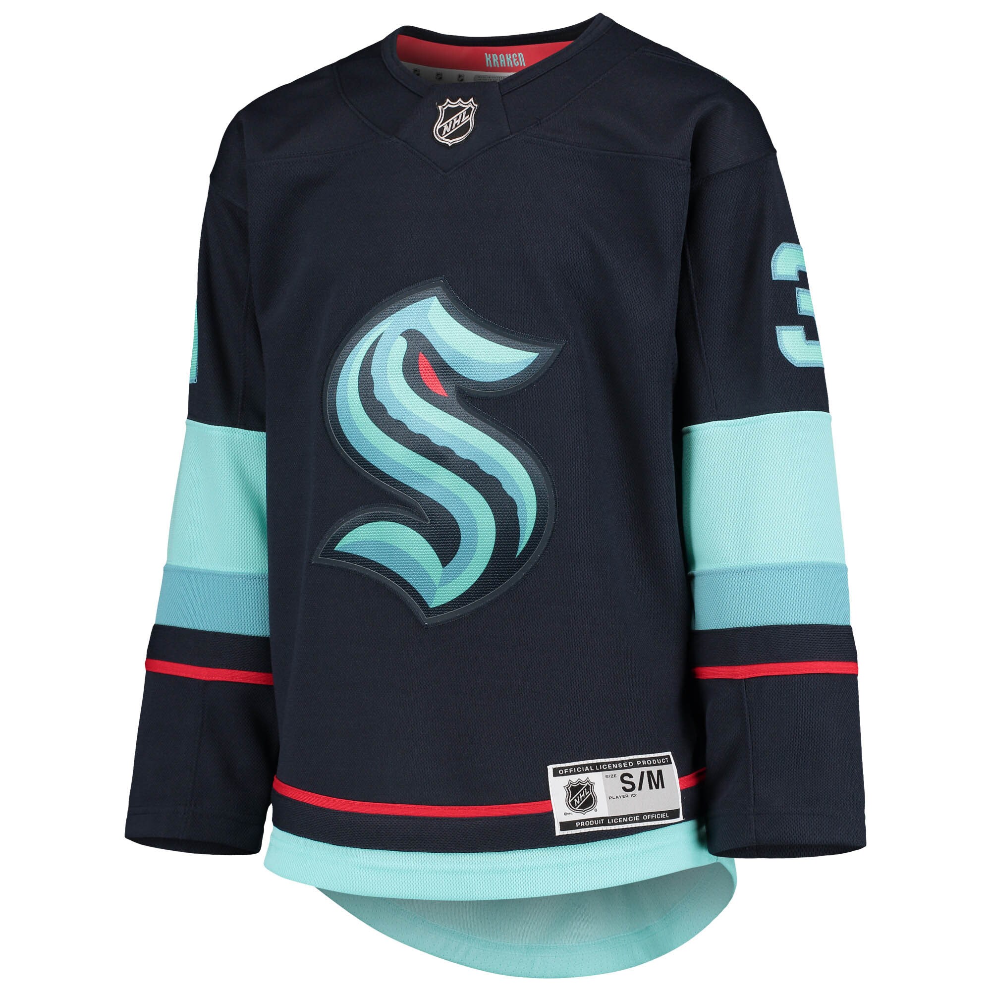 Philipp Grubauer Seattle Kraken Youth Home Premier Player Jersey – Deep Sea Blue