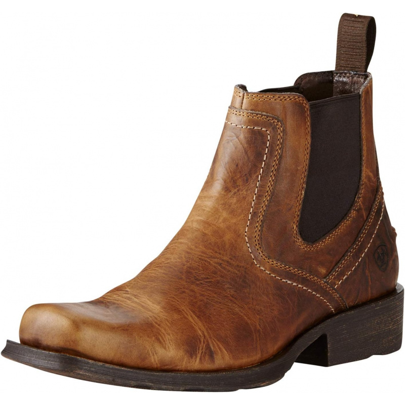 Full-Grain Leather Pull-on design Square toe