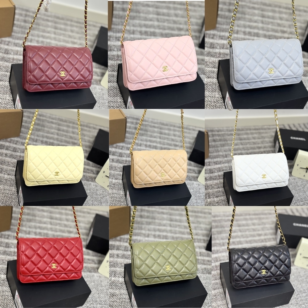 Chanel Classic Wallet On Chain Gold Light Pink 19Cm Ap0250 Y33352 Ng120