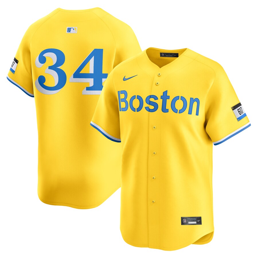 David Ortiz Boston Red Sox City Connect Retired Player Jersey Gold