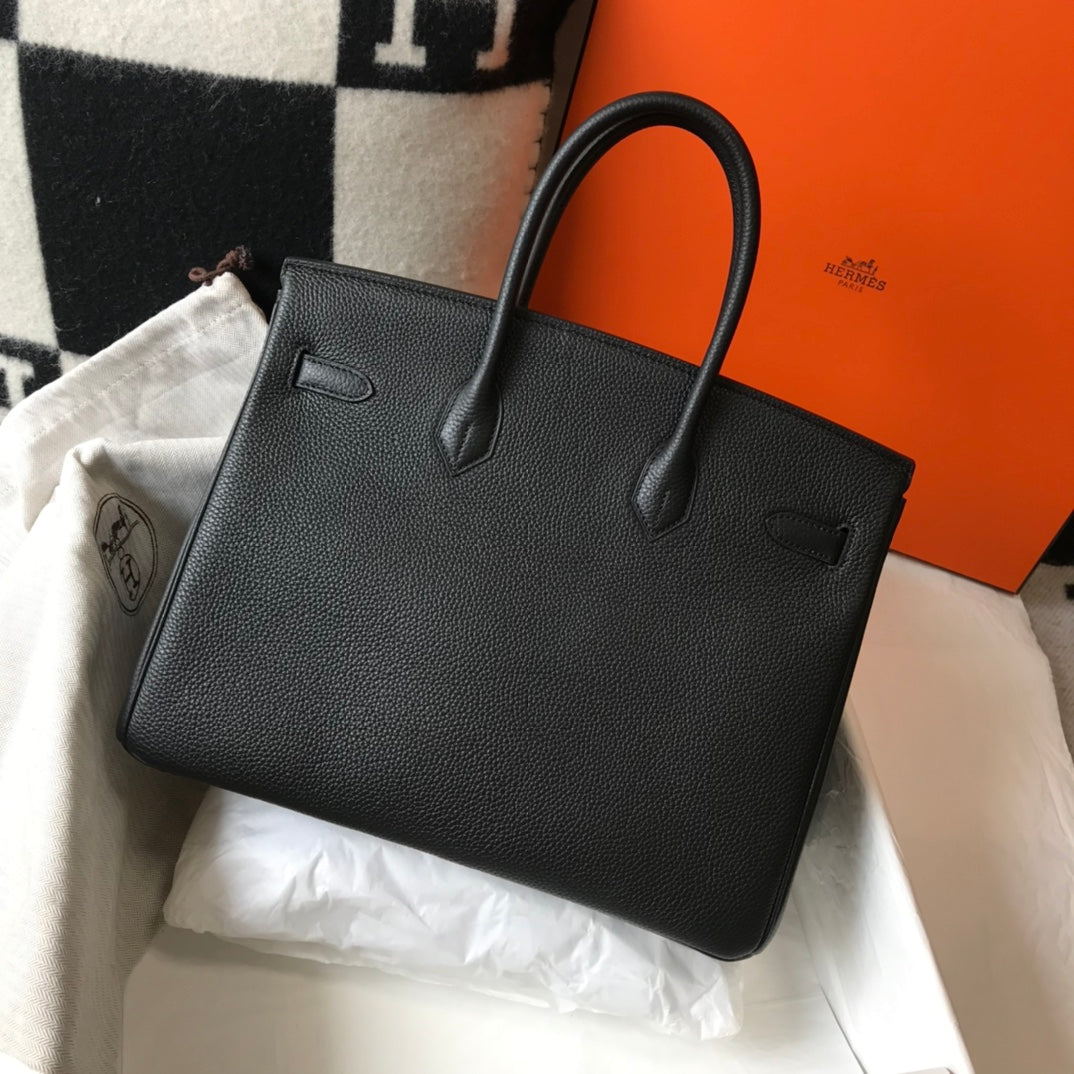 Hermes Birkin 35Cm Black Togo Leather Gold Hardware