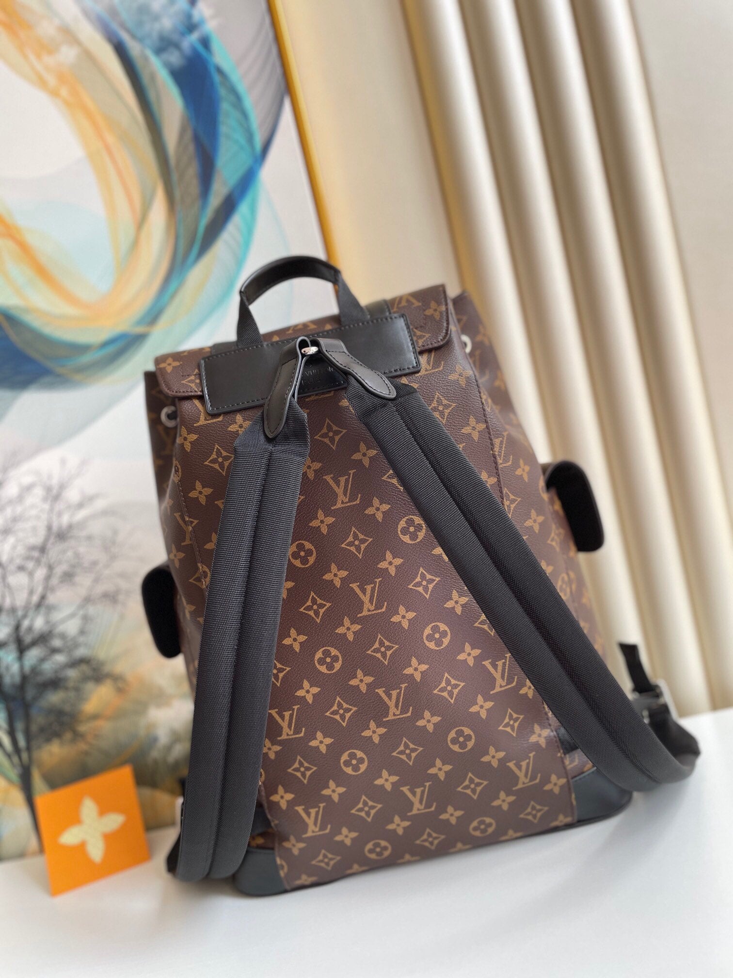 Louis Vuitton Christopher Backpack Monogram Brown Macassar Canvas 45Cm M43735