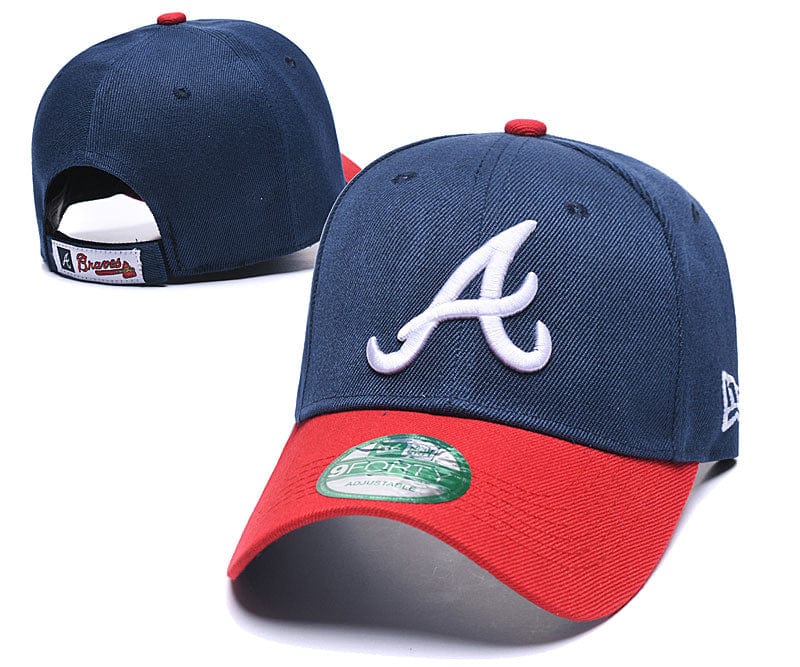 Atlanta Braves hat blue red