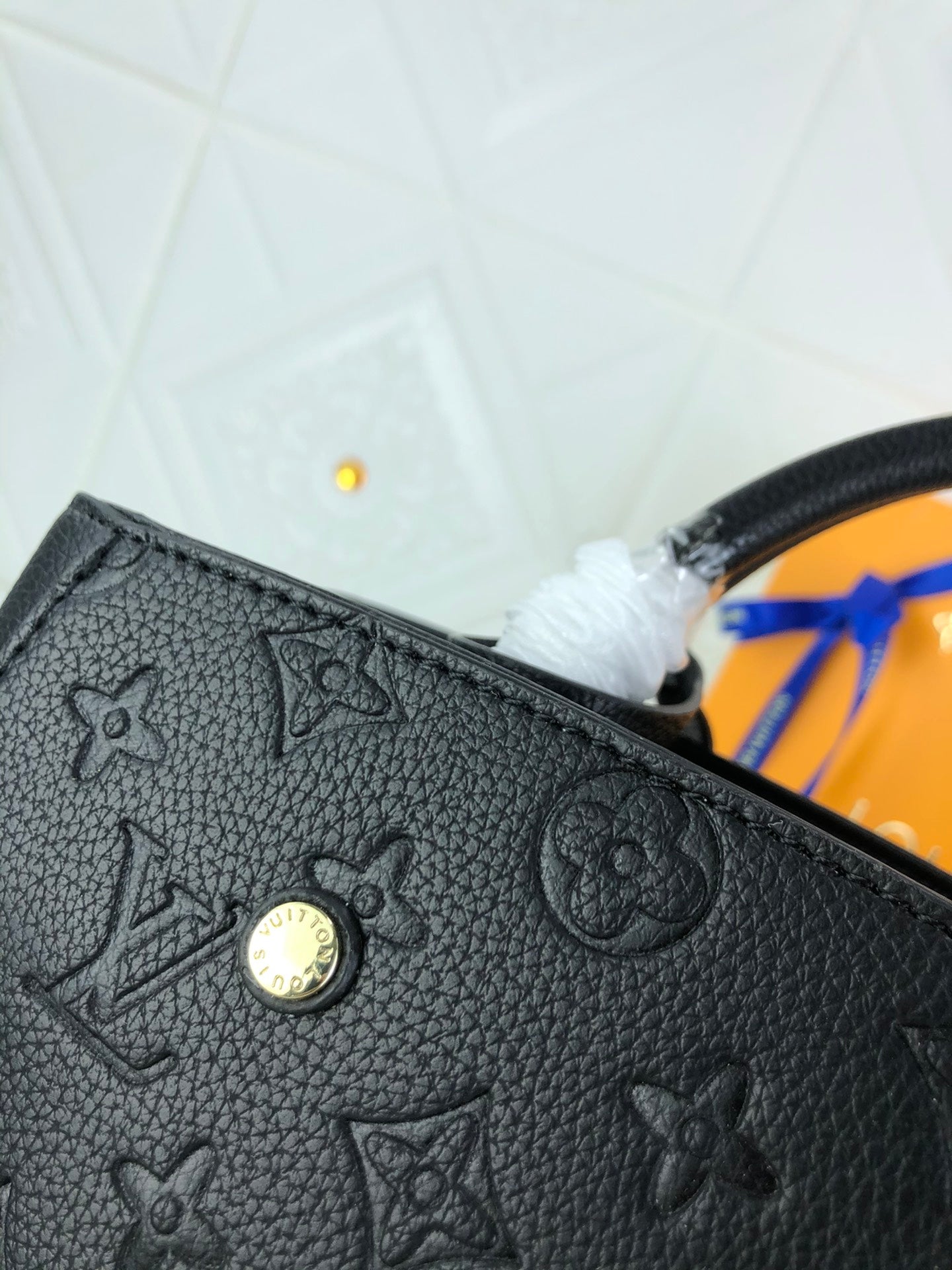 Louis Vuitton Montaigne Bb Empreinte Noir Black 33Cm
