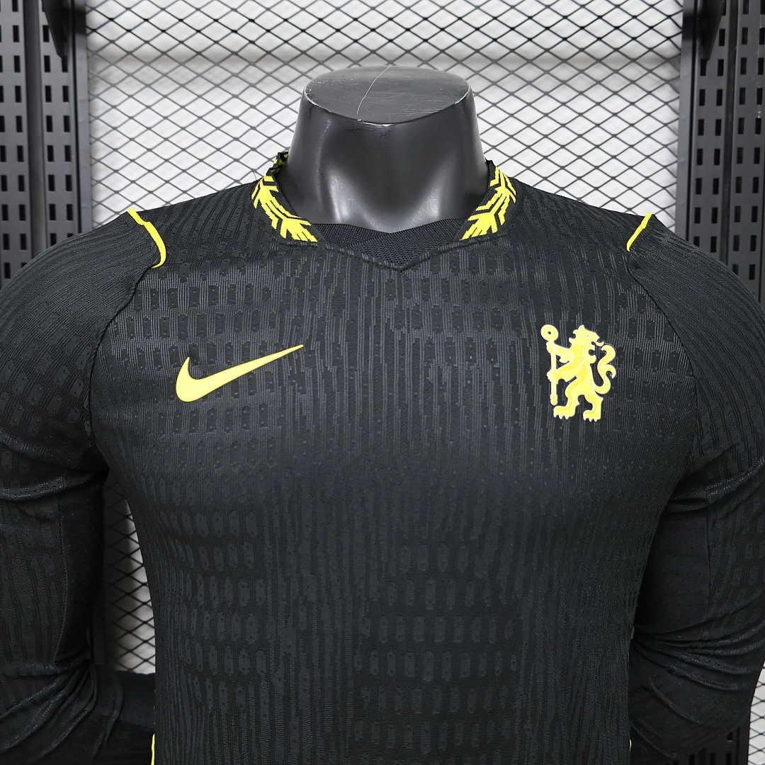 2026/27 Premier League Chelsea Team Away Football Jersey Player Version Long Sleeves - JerseyFun