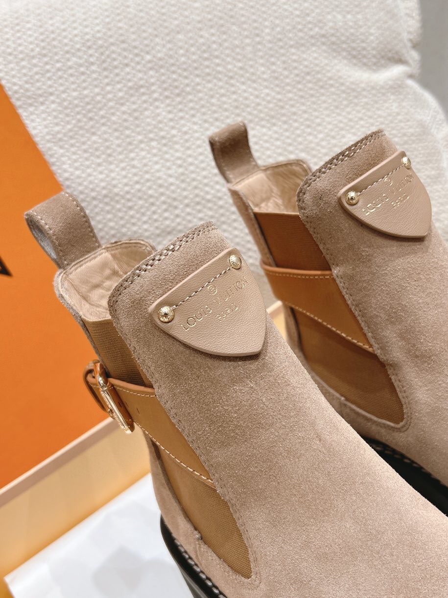 Louis Vuitton Beaubourg Ankle Boot Beige 1Ackd3