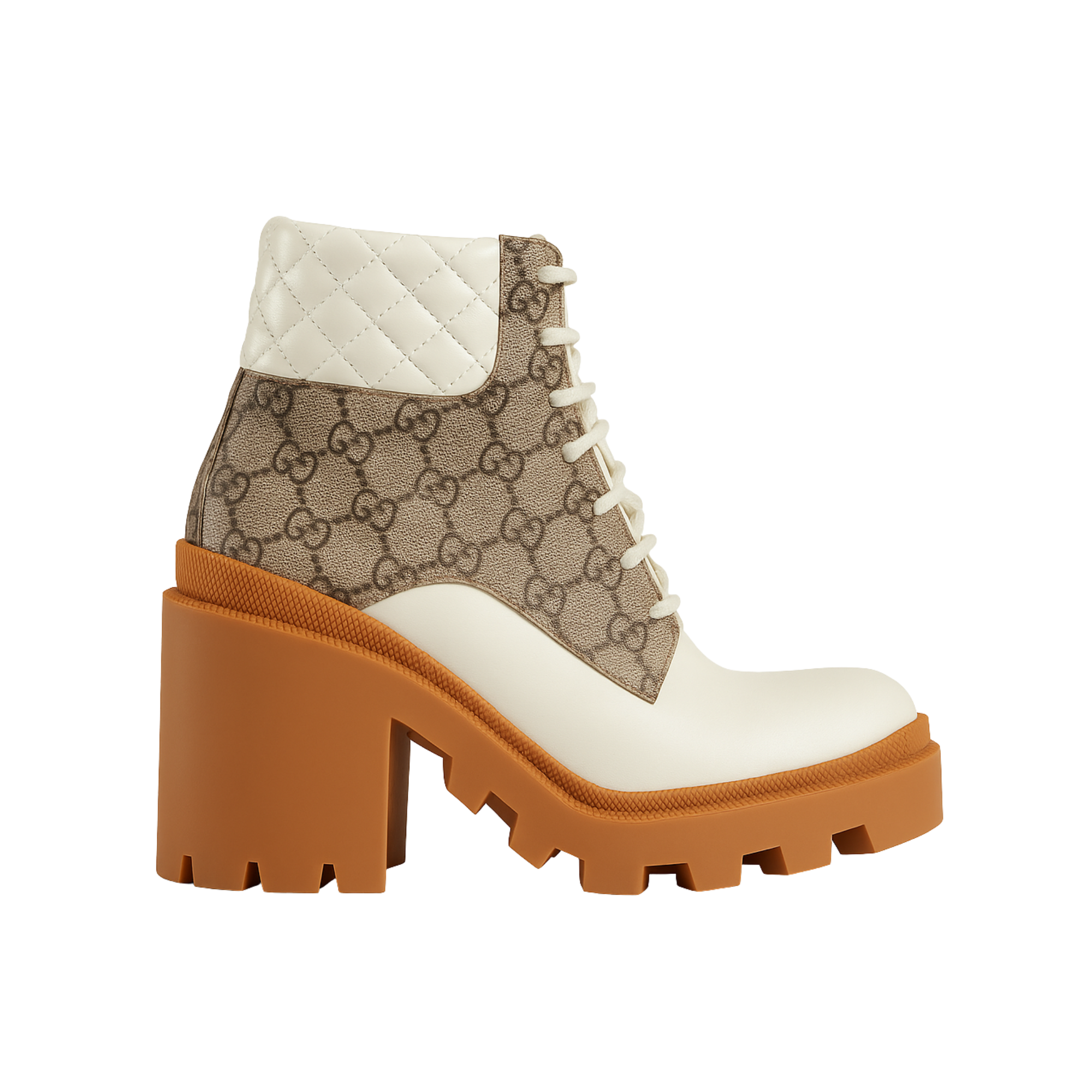Gucci Gg Supreme Ankle Boots White
