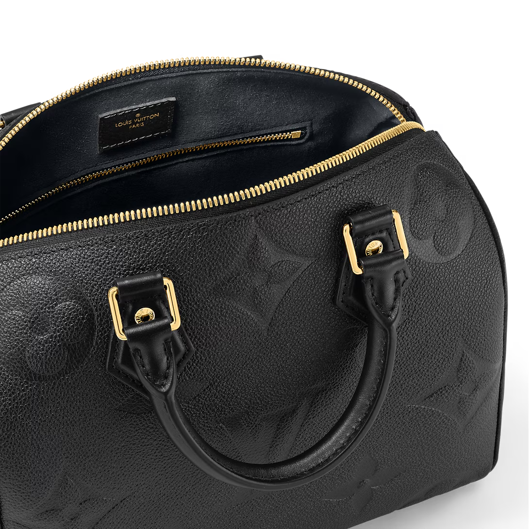 Louis Vuitton Speedy Bandoulière 25 Monogram Empreinte Tourterelle Black 25cm M59273