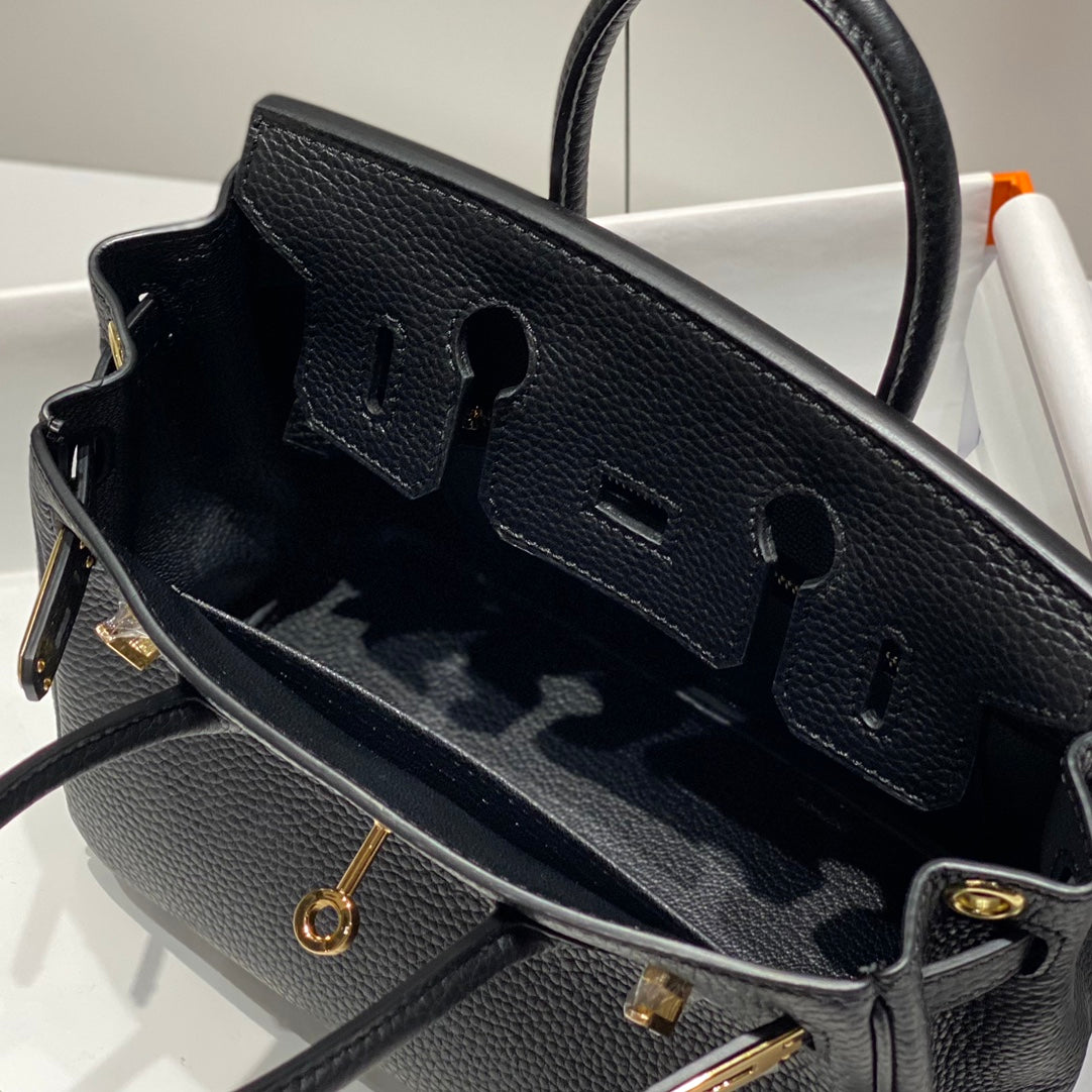 Hermes Birkin 20Cm Black Togo Leather Gold Hardware