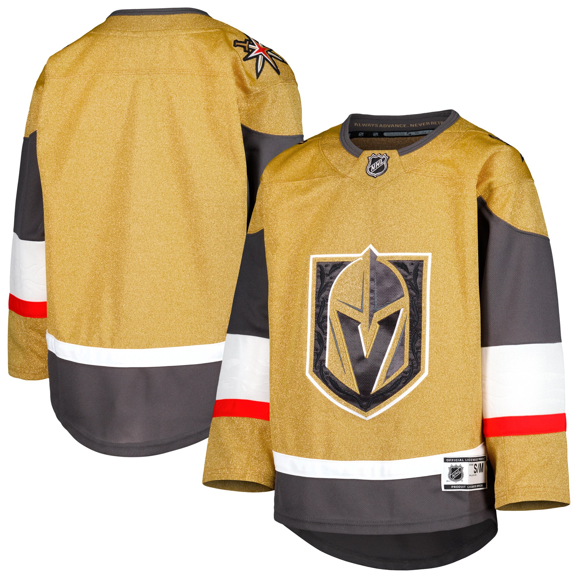 Vegas Golden Knights Youth 2021/22 Home Premier Jersey – Gold