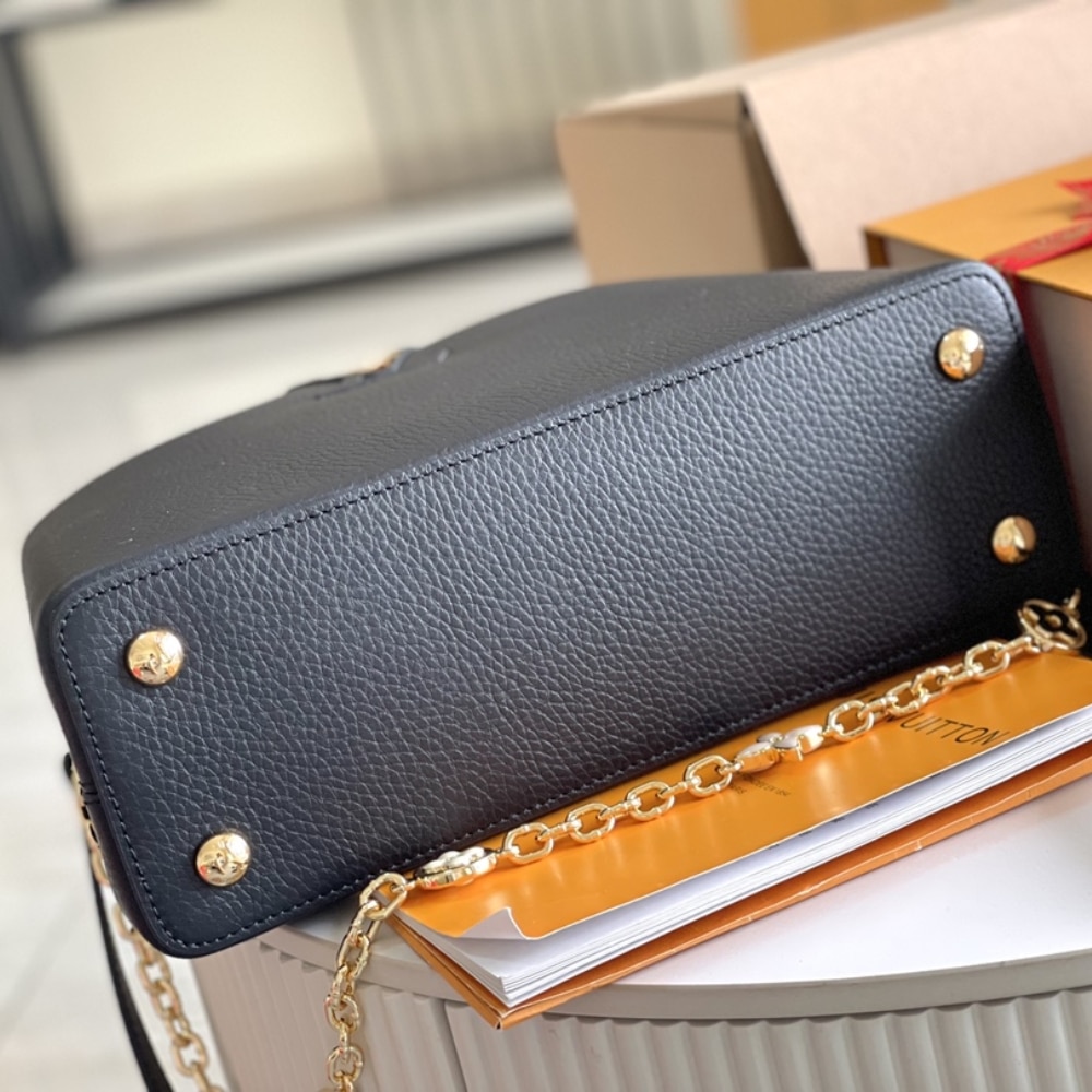Louis Vuitton Capucines BB Bag Black And Grey 27Cm M20708