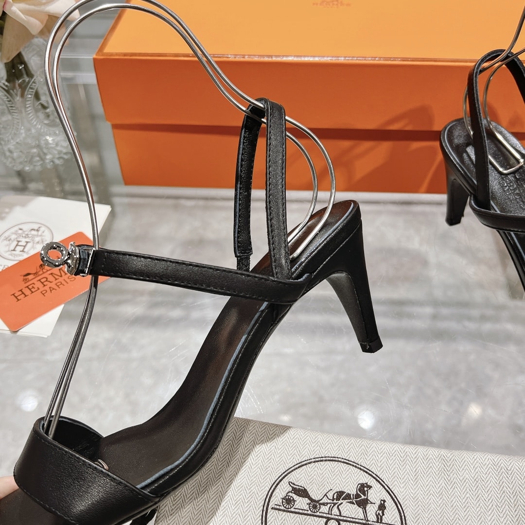 Hermes Glamour 75 Sandal Black H231060Z 02350