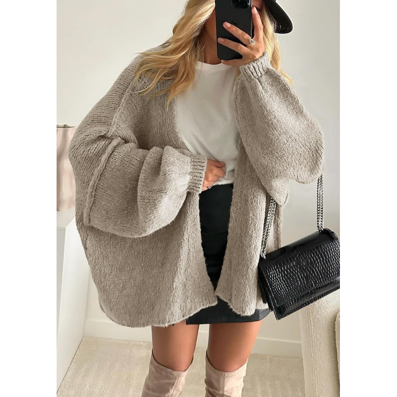 Women's Fall Oversized Cardigan Sweaters Long Lantern