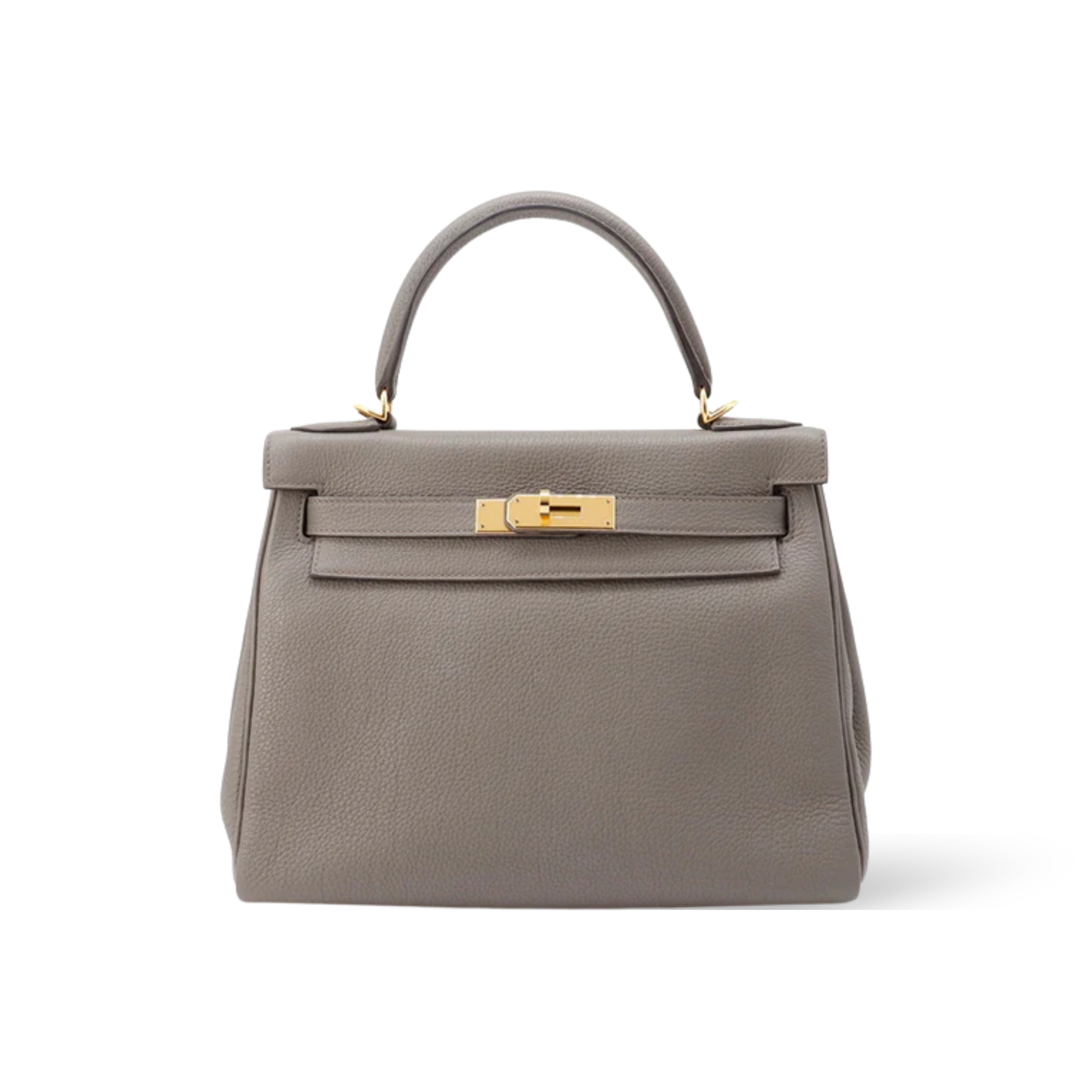 Hermes Kelly 28 Bag In Grey Leather For Women 28cm/11in
