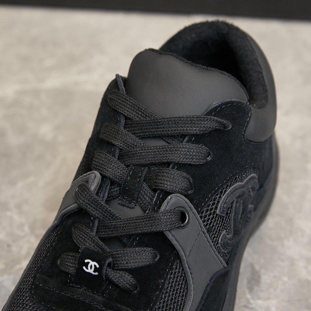 Chanel Cc Logo Sneaker Black G34361 Y53536 94305